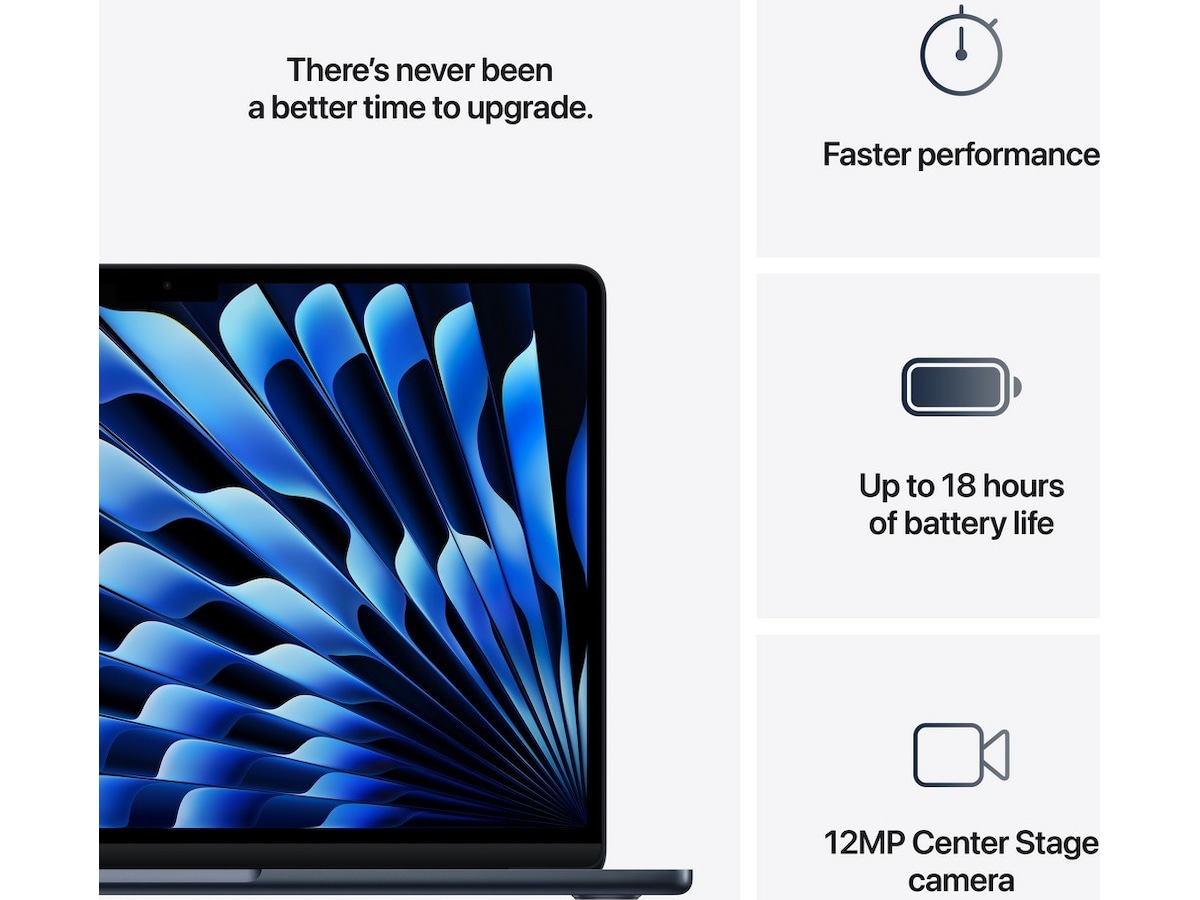 MacBook Air 13" M4 (2025) 512GB (midnatt) -B-Grade Demo bärbara datorer
