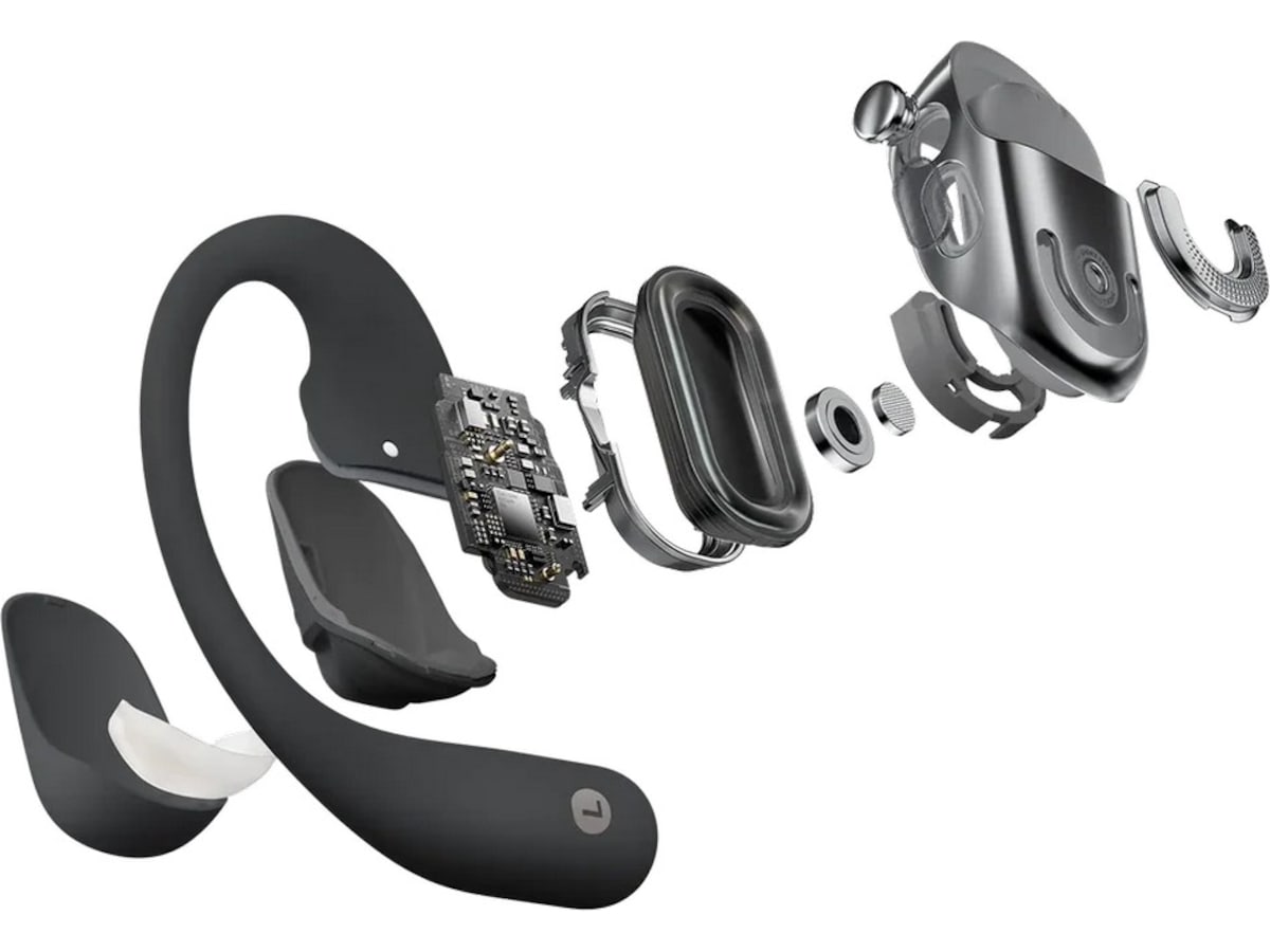 SHOKZ OpenFit 2+ Trådlösa öronsnäckor, On-Ear (sort) In-ear hörlurar