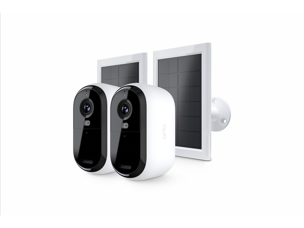 Arlo Essential 3 2K utomhus övervakningskamera med solcellspanel 2-pack Övervakningskamera