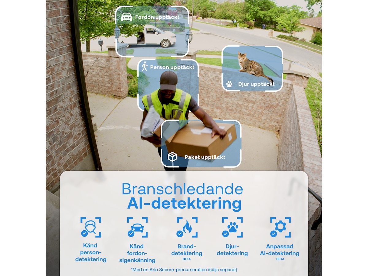 Arlo Essential 3 HD utomhus övervakningskamera 2-pack Övervakningskamera