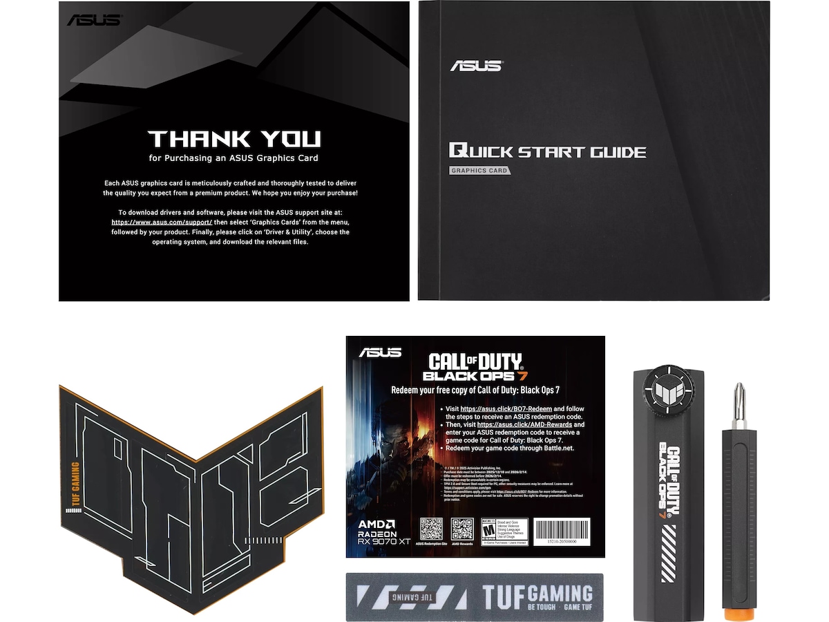 ASUS TUF Gaming AMD Radeon RX 9070 XT TUF OC (COD BO7 LE) Grafikkort