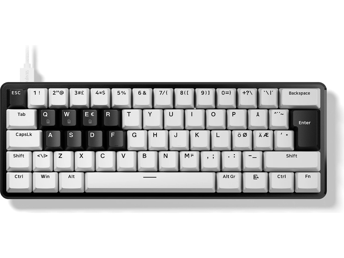 Pulsar PCMK 3 HE 60 ISO Nordic vit Hall Effect-tangentbord Gamingtangentbord