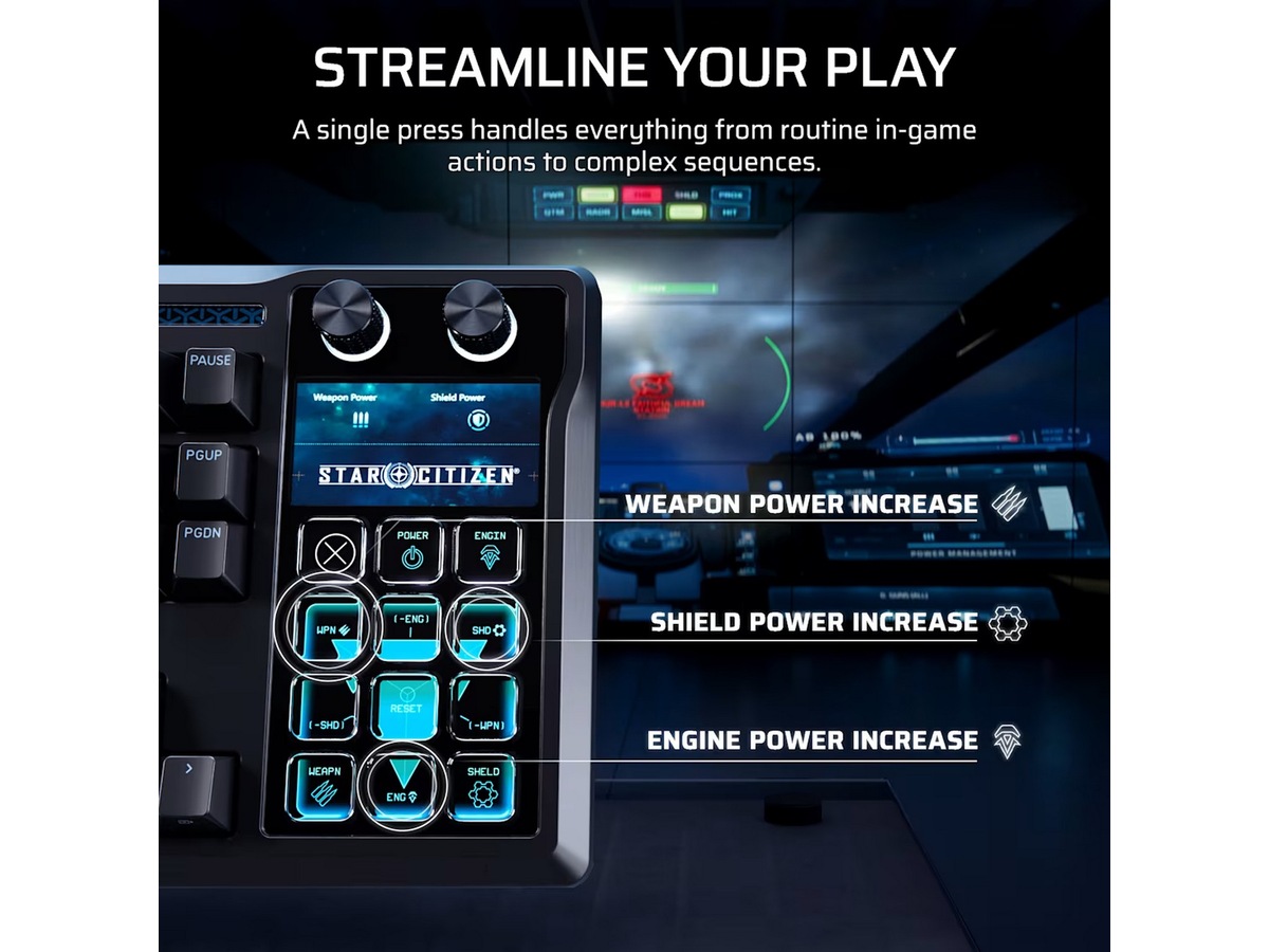 Corsair Galleon 100 SD RGB Stream Deck-integrerat Gwamingtangentbord Gamingtangentbord
