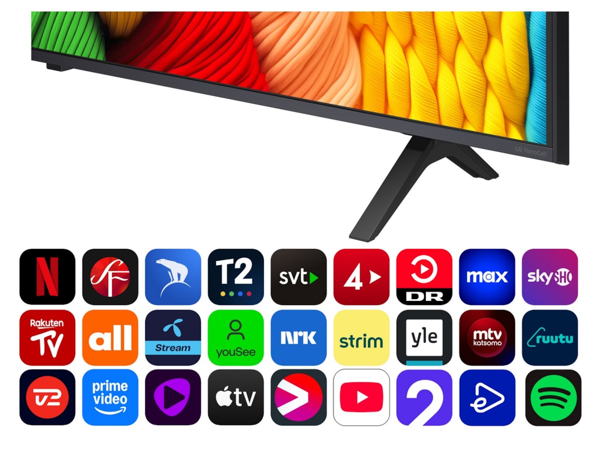 LG 50" NANO80 AI 4K NanoCell Smart TV (2025) + soundbar 60 - 69 tums TV