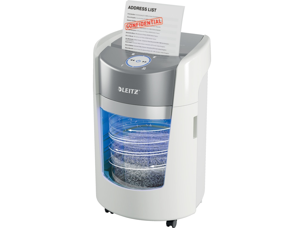 Leitz Dokumentförstörare IQ OptiMax Small Office 350 Mikroskärning P5 ...