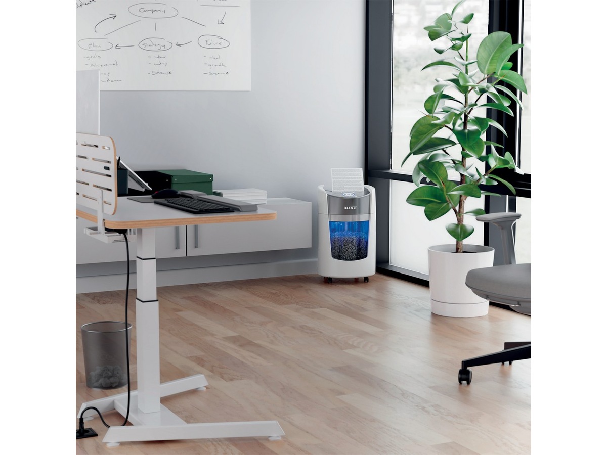 Leitz Dokumentförstörare IQ OptiMax Small Office 350 Mikroskärning P5 ...