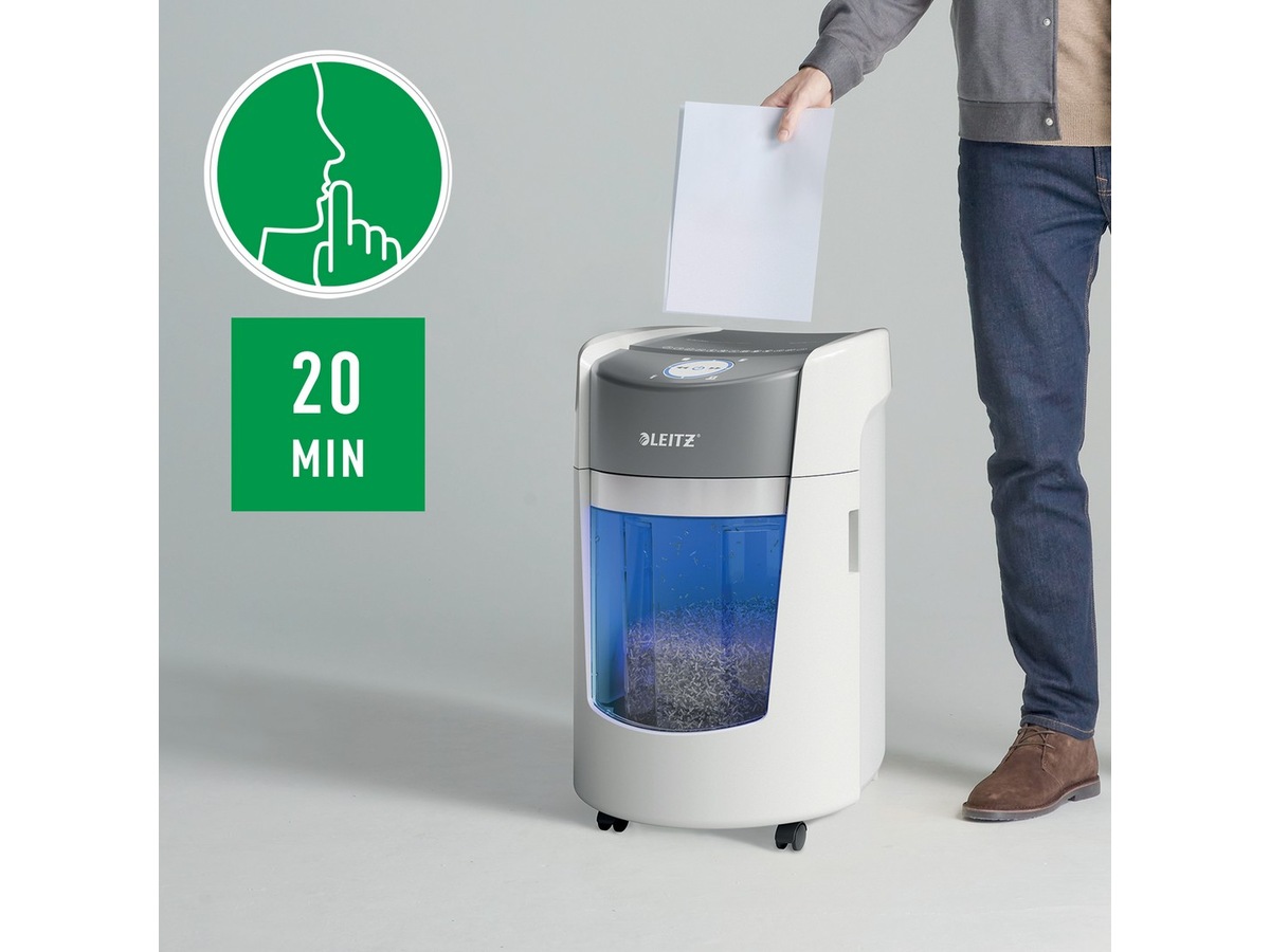 Leitz Dokumentförstörare IQ OptiMax Small Office 350 Mikroskärning P5 ...
