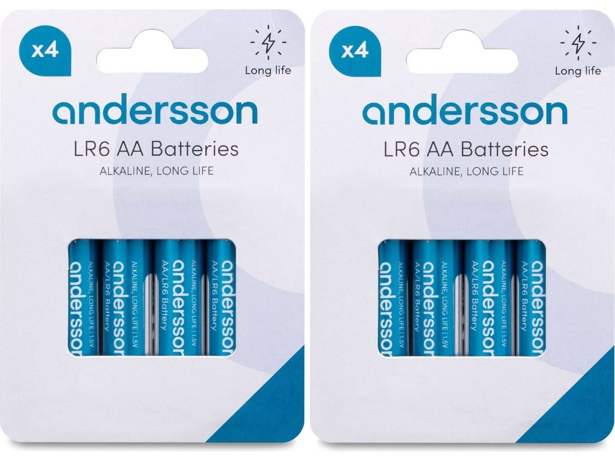 Andersson AA-batteri, 2x4-pack Batterier för allmänt bruk