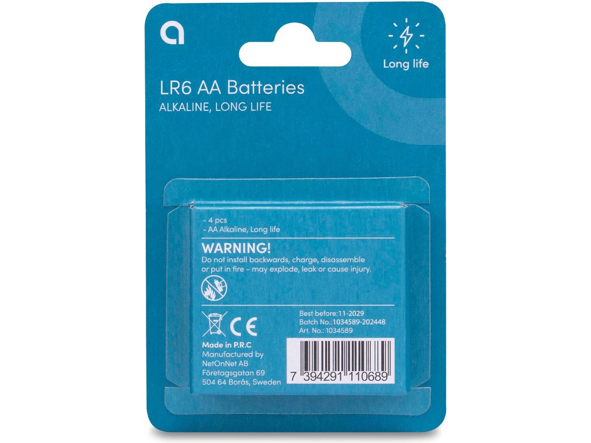 Andersson AA-batteri, 2x4-pack Batterier för allmänt bruk