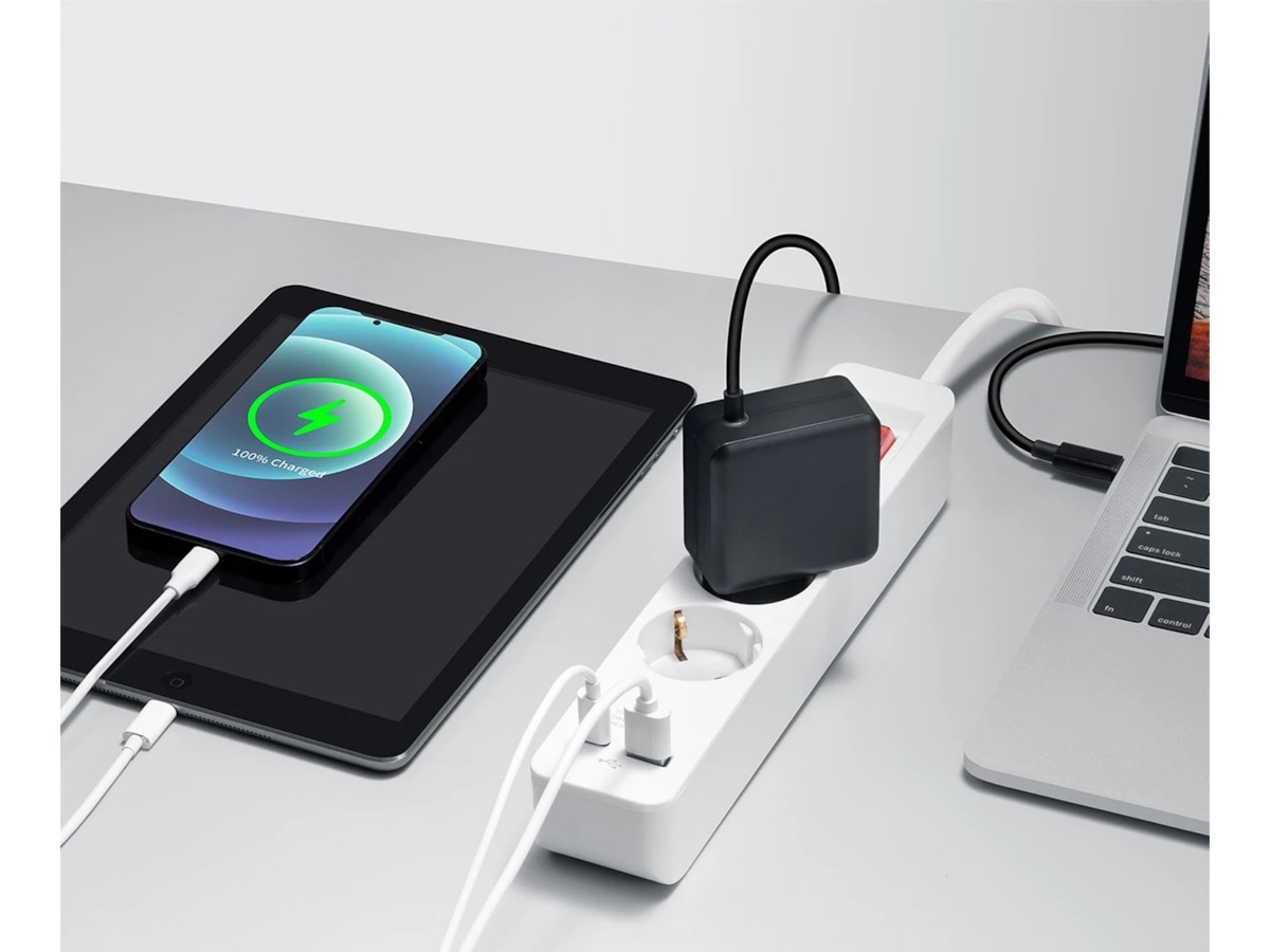 Andersson grenuttag 3x uttag och 2x USB 1,5m (vit) 2-pack Förlängningskabel & förgrening