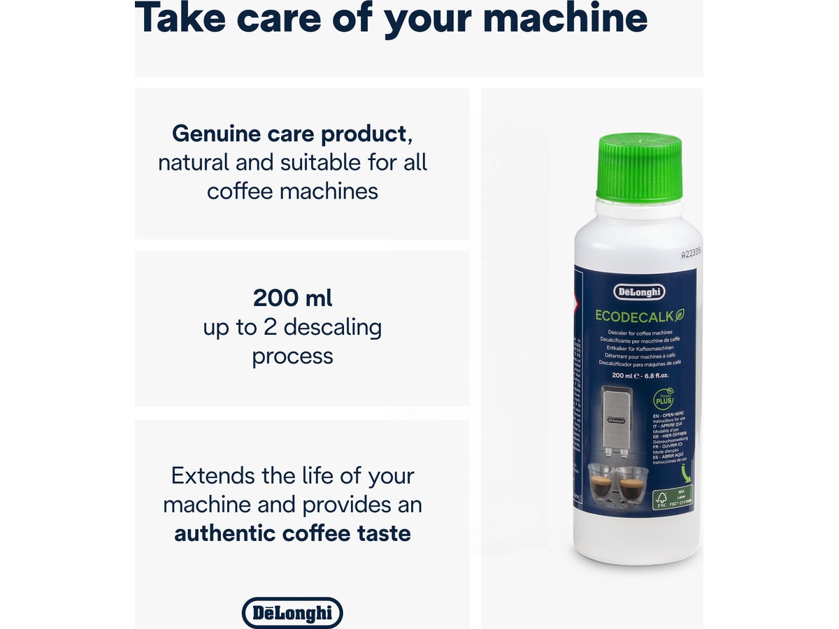 DeLonghi 200 ml DLSC202 avkalkningsmedel Tillbehör till kaffemaskiner