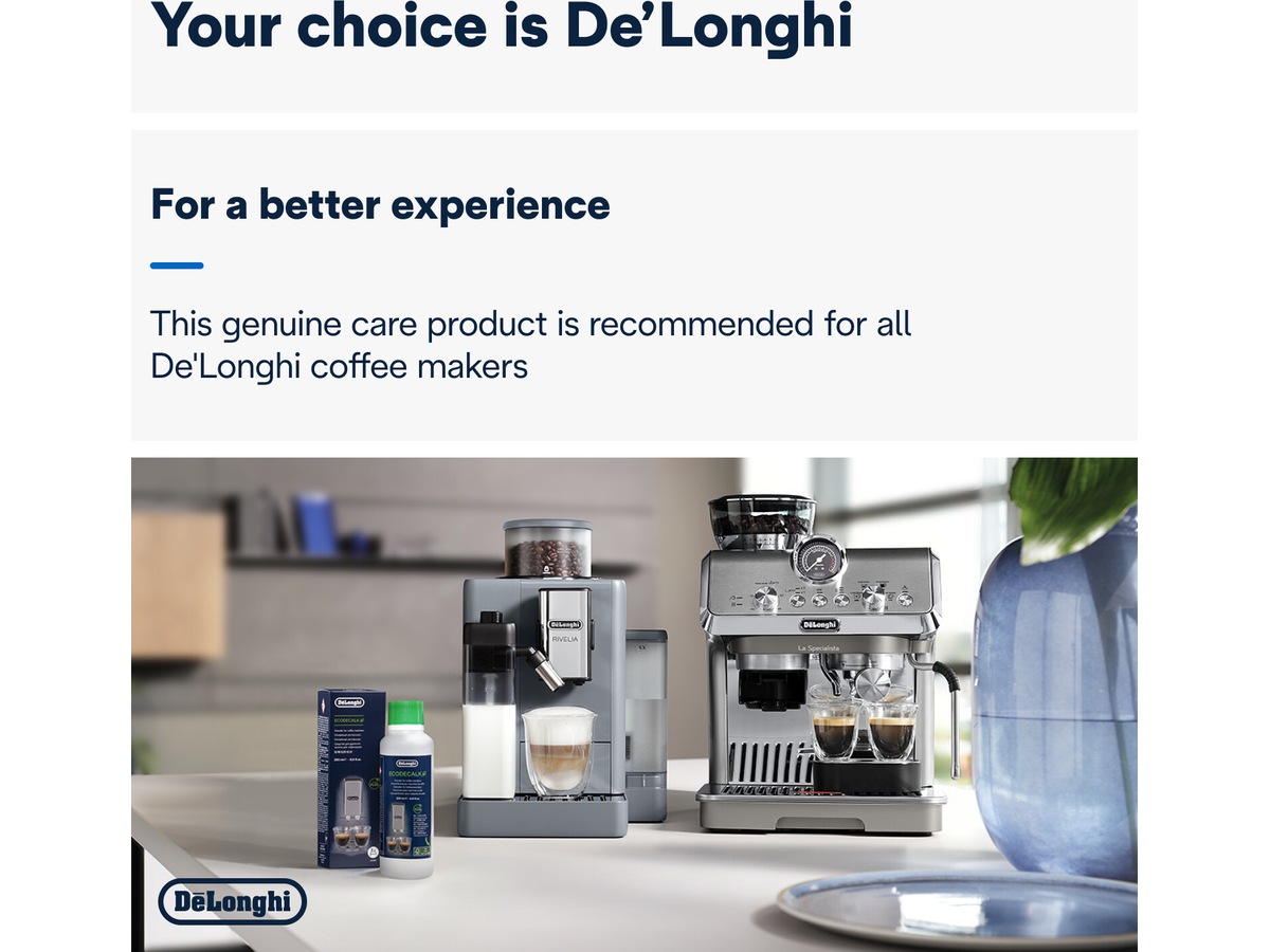 DeLonghi 200 ml DLSC202 avkalkningsmedel Tillbehör till kaffemaskiner