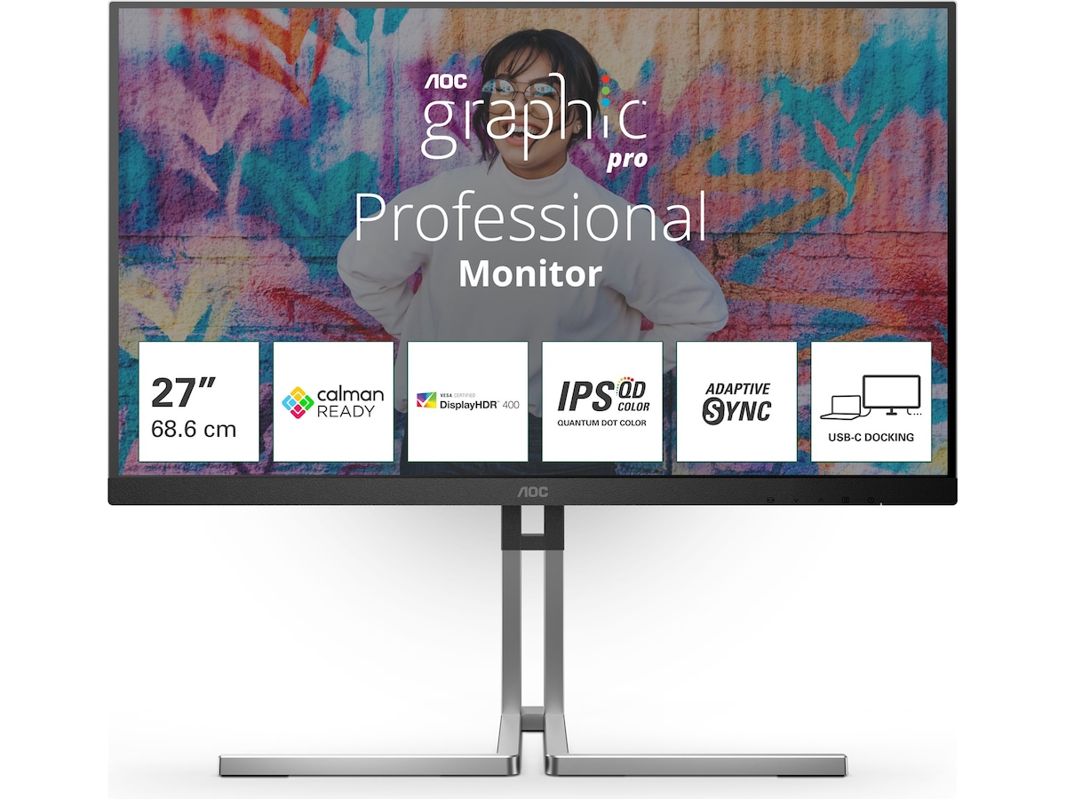 AOC 27" skärm Graphic Pro Series Q27U3CV Datorskärm