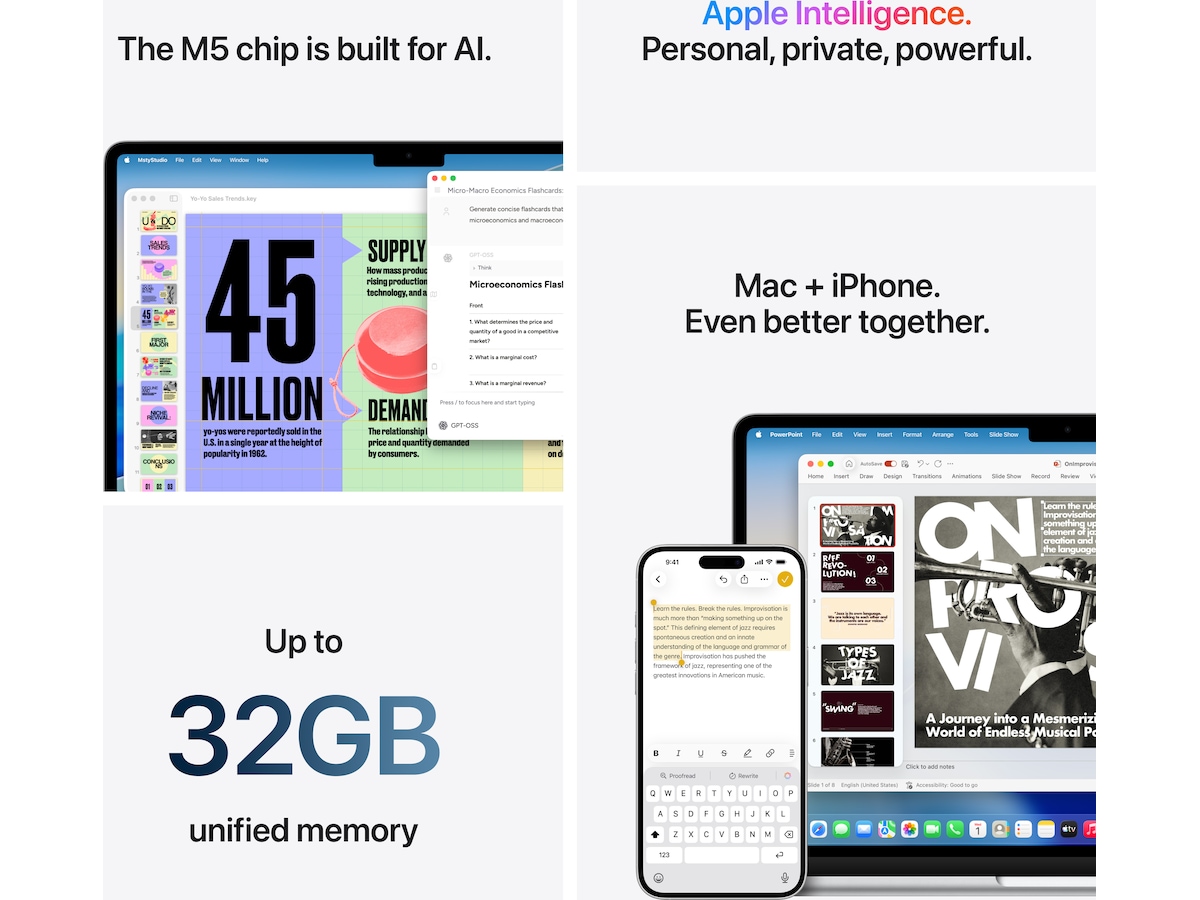 MacBook Air 13" M5 (2026) 1TB (midnatt) Datorer - Bärbara / laptop