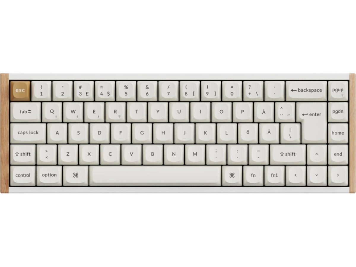 Keychron K6 HE SE Trådlöst Gamingtangentbord (trä/vit) -B-Grade Demo tangentbord