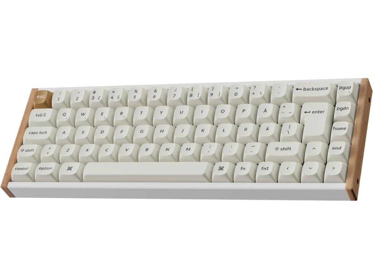 Keychron K6 HE SE Trådlöst Gamingtangentbord (trä/vit) -B-Grade Demo tangentbord