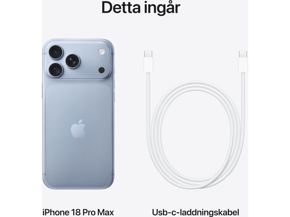 iPhone 18 Pro Max 2TB (glacier) Mobiltelefoner