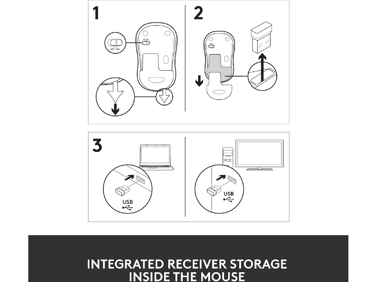 Logitech M185 Trådlös Mus Blå Mus