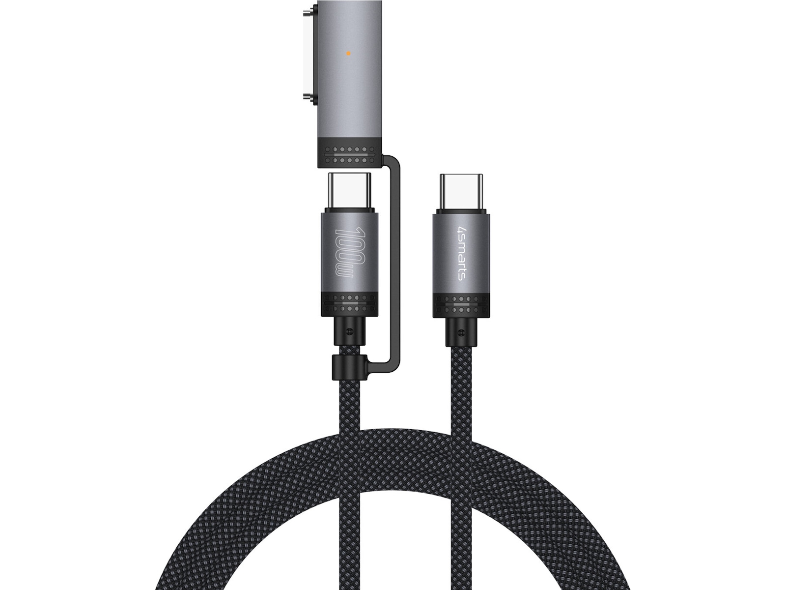 4smarts MagSafe 3 Adapter och USB-C kabel 2m (svart) USB-kablar