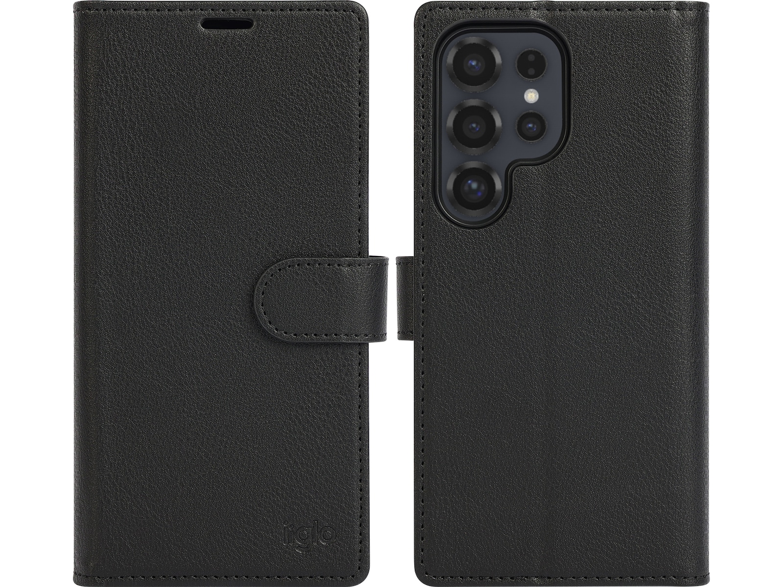 iiglo Galaxy S25 Ultra 2-i-1 Plånboksfodral (svart) Skydd