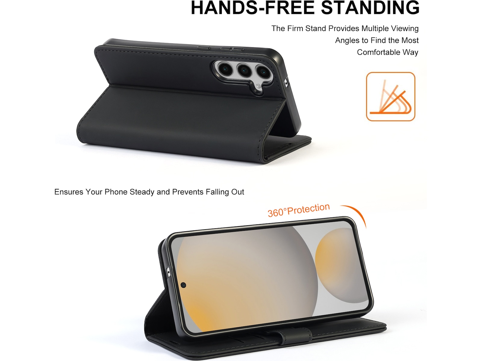 iiglo Galaxy S25 FE Plånboksfodral (svart) Skydd