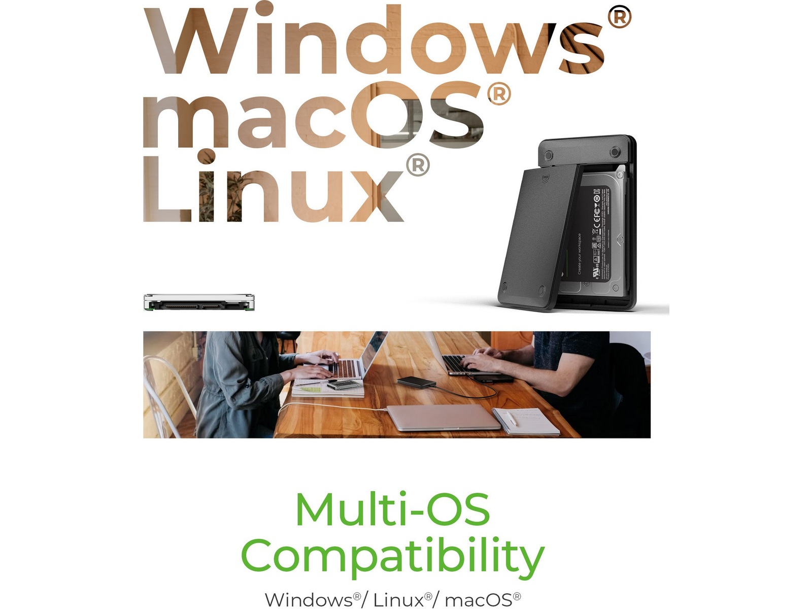 Icy Box 2.5" SATA HDD/SSD Kabinett Externa Chassi