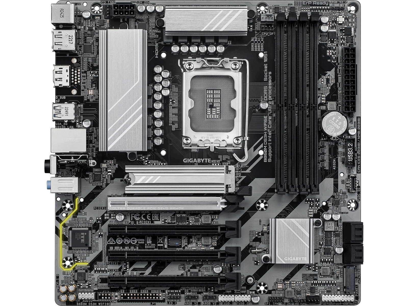 Gigabyte B860M DS3H WIFI6E Moderkort Intel Socket