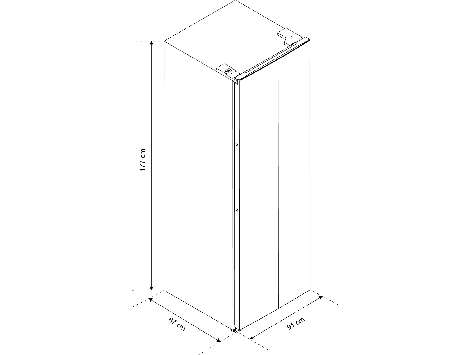 Avant SBS91DI1 Side-by-Side kyl- och frysskåp (svart) Side-by-side kylskåp