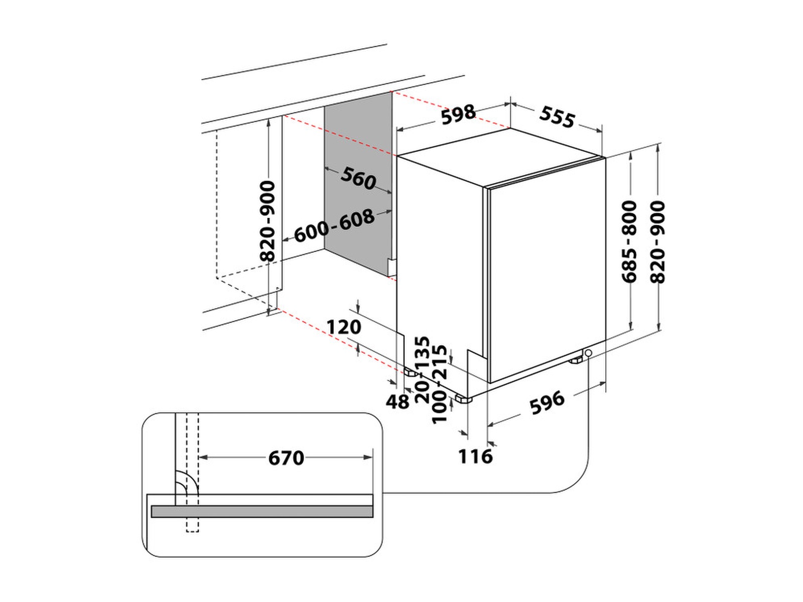 Whirlpool WIC 3C34 PFE S Integrerad diskmaskin Integrerad diskmaskin