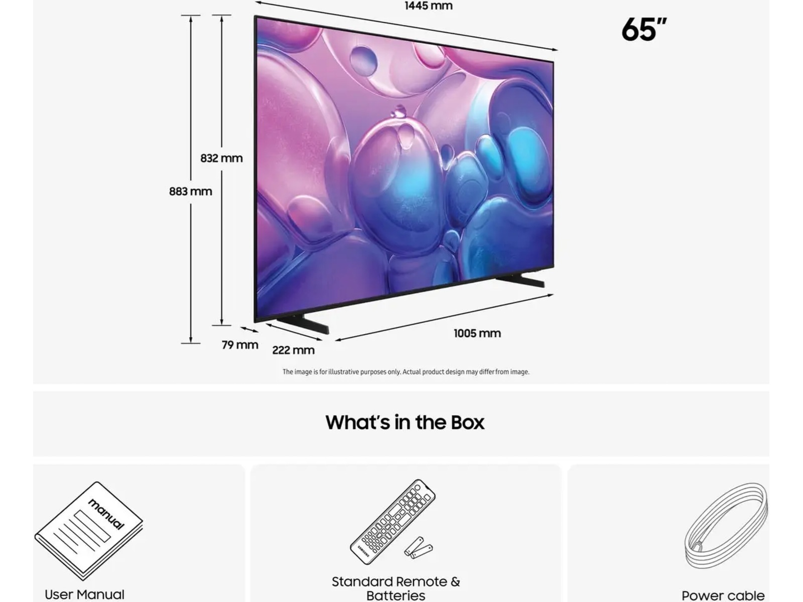 Samsung 65" Q6F QLED 4K Smart TV (2025) 60 - 69 tums TV