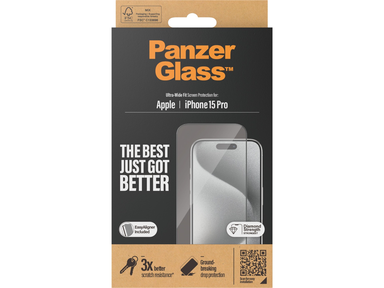 Panzerglass iPhone 15 Pro Skärmskydd Skärmskydd