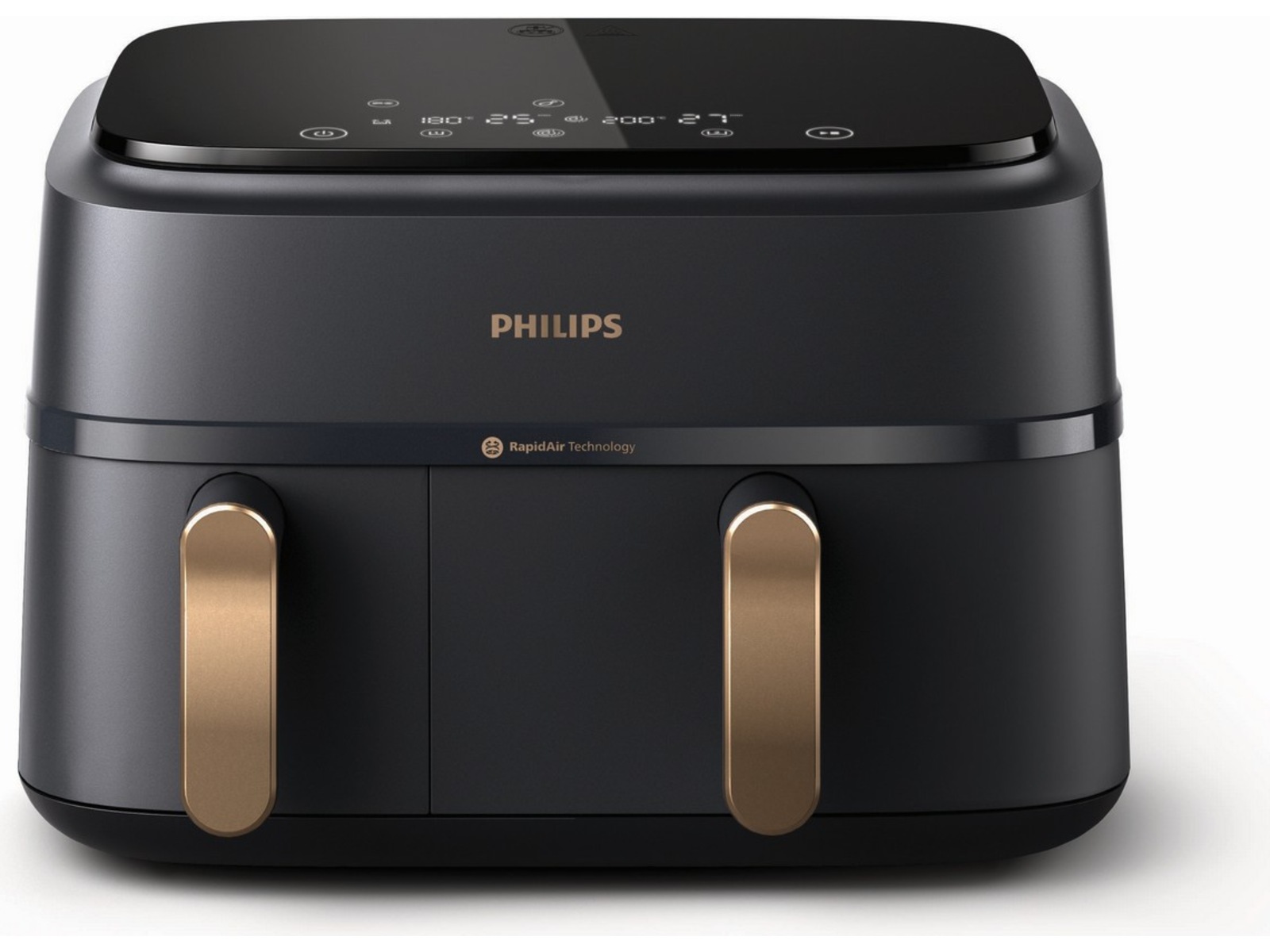 Philips Dual Basket Airfryer 9L NA352/00 (grå/koppar) Airfryer