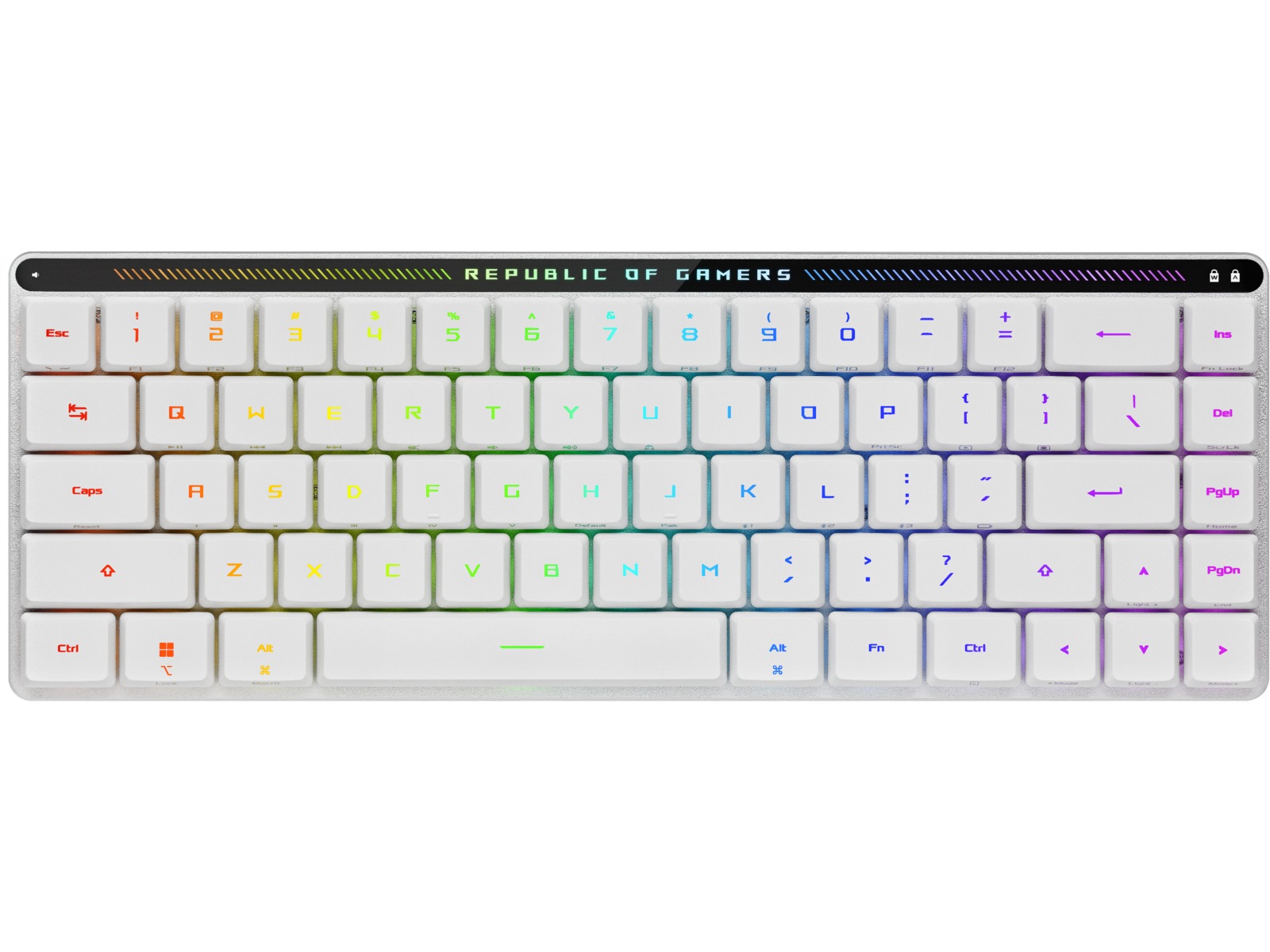 ASUS ROG Falchion RX Low Profile Optical trådlöst gamingtangentbord (vit) -B-Grade Demo tangentbord