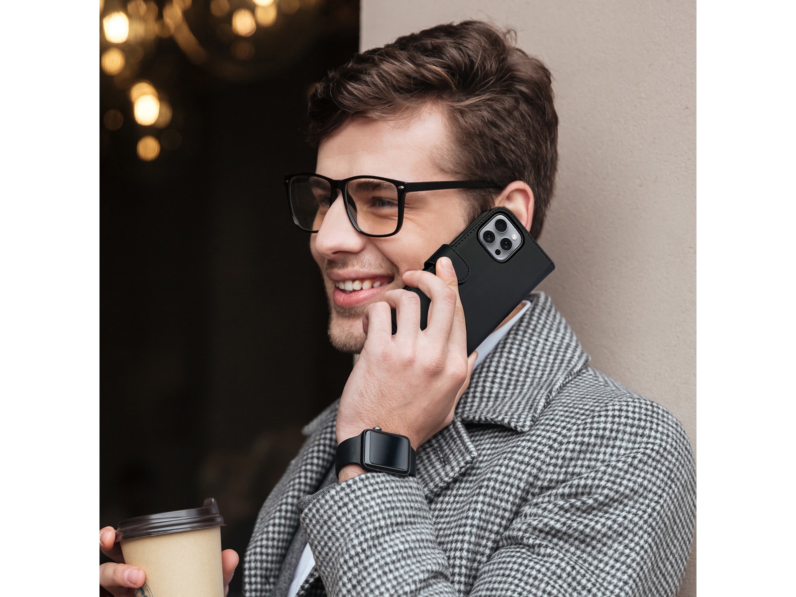 iiglo iPhone 16 Pro Max Plånboksfodral (svart) Skydd