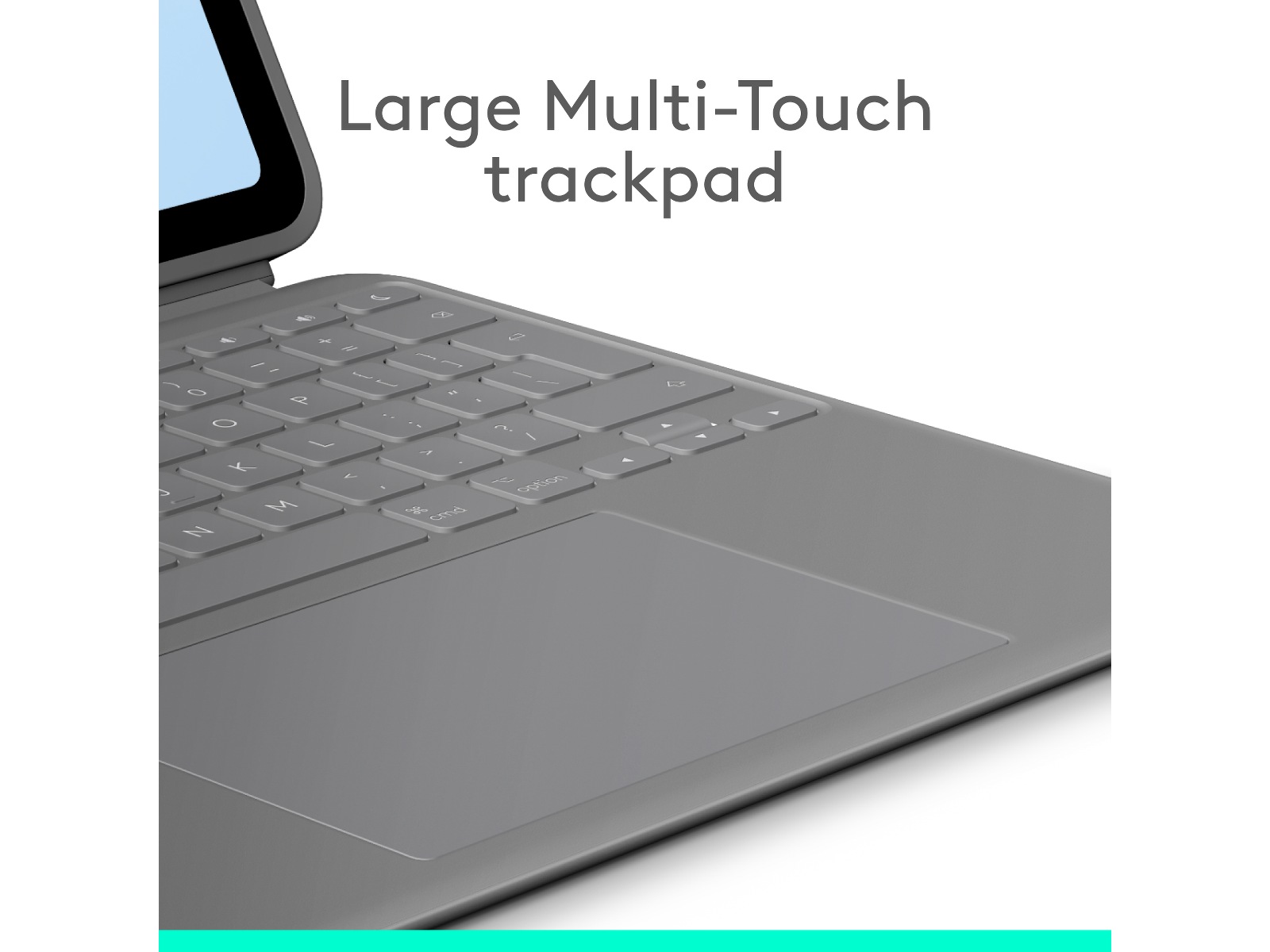 Logitech iPad Air 13" Combo Touch tangentbordsfodral (oxfordgrå) Tangentbord och pennor