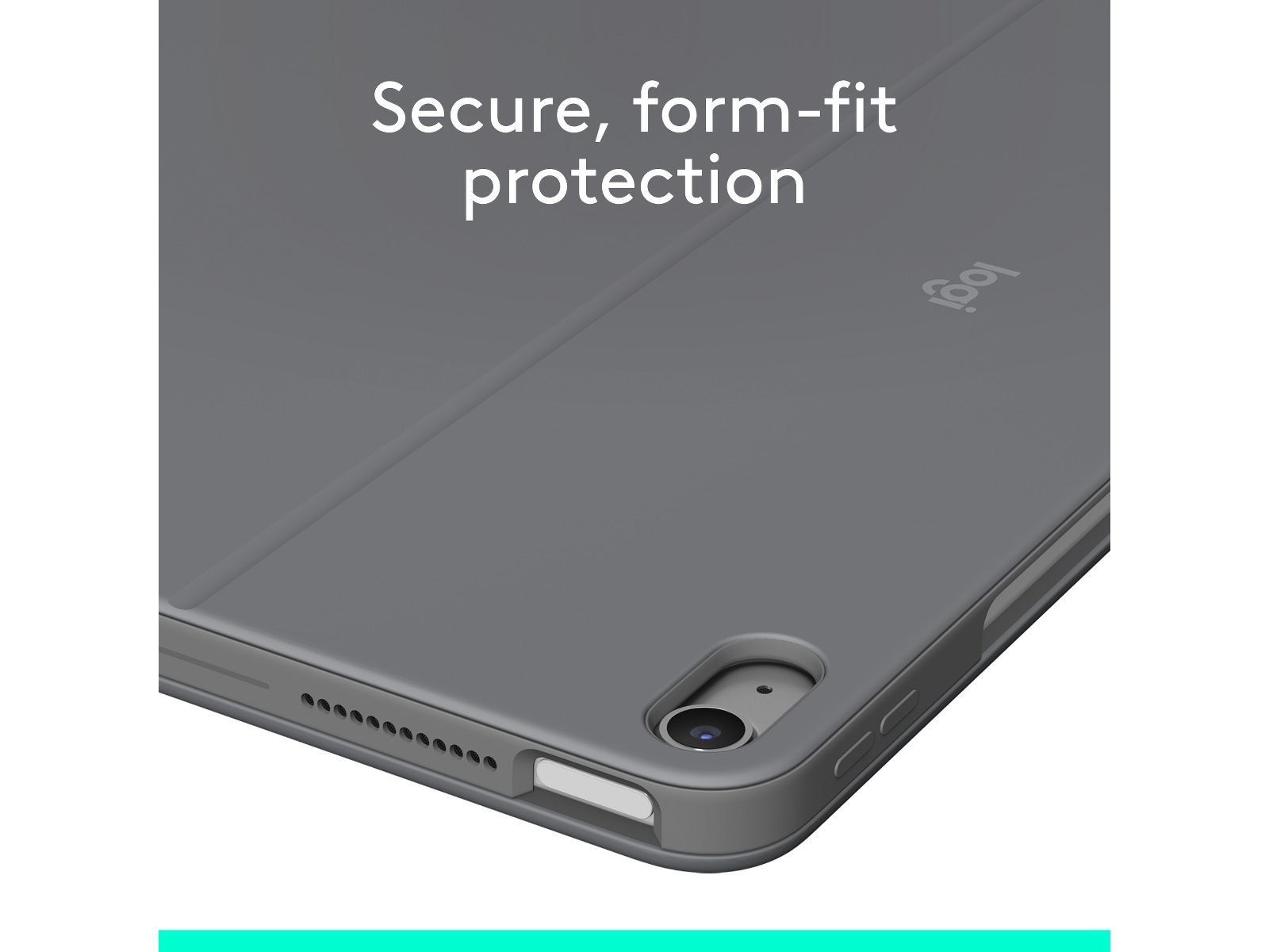 Logitech iPad Air 13" Combo Touch tangentbordsfodral (oxfordgrå) Tangentbord och pennor