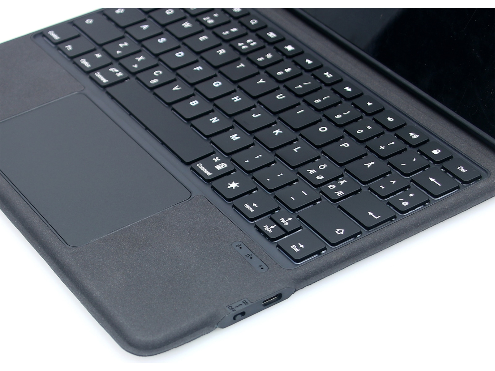 4smarts iPad Pro 13" 2-i-1 Tangentbordfodral (grå) Tangentbord och pennor