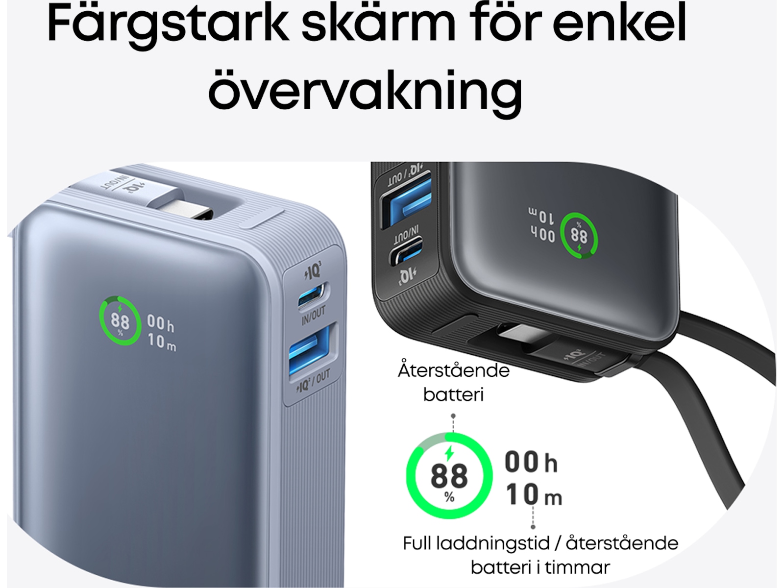 Anker 545 Nano Powerbank 10000mAh (svart) Powerbank