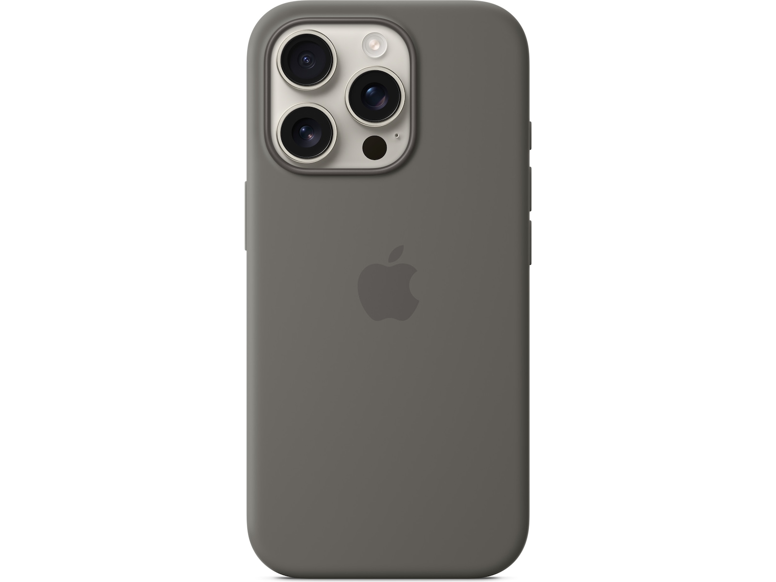 Apple iPhone 16 Pro Silikonskal (granitgrå) Skydd