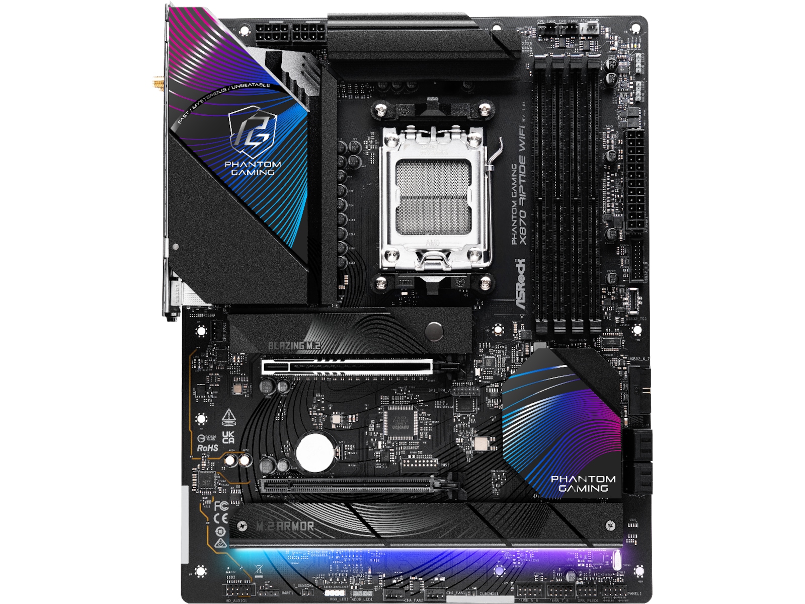ASRock X870 Phantom Gaming Riptide WiFi Moderkort AMD Socket