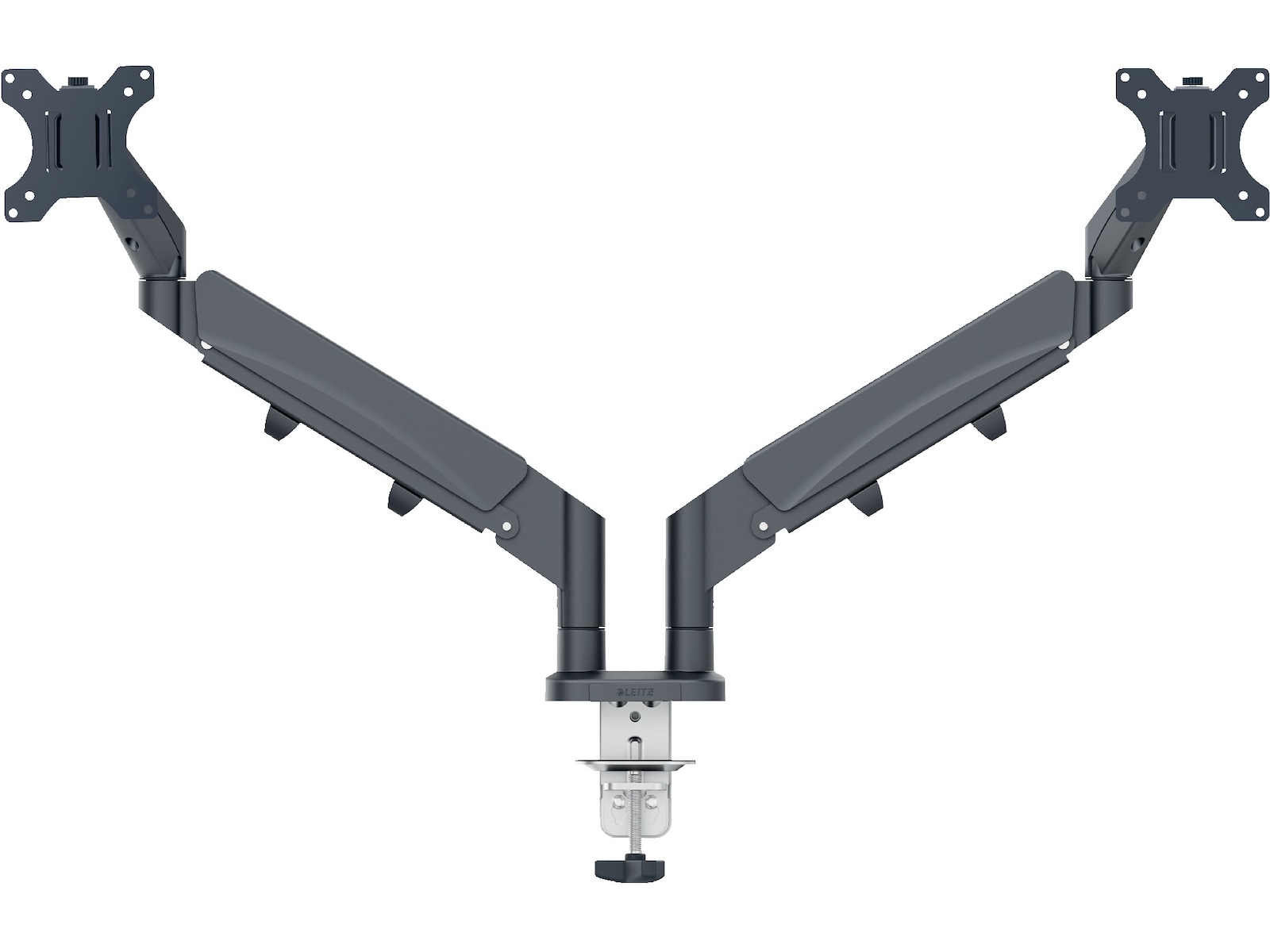 Leitz Ergo Monitorarm Dubbel, platsbesparande, 17"-32" skärmar Bord- & väggfäste