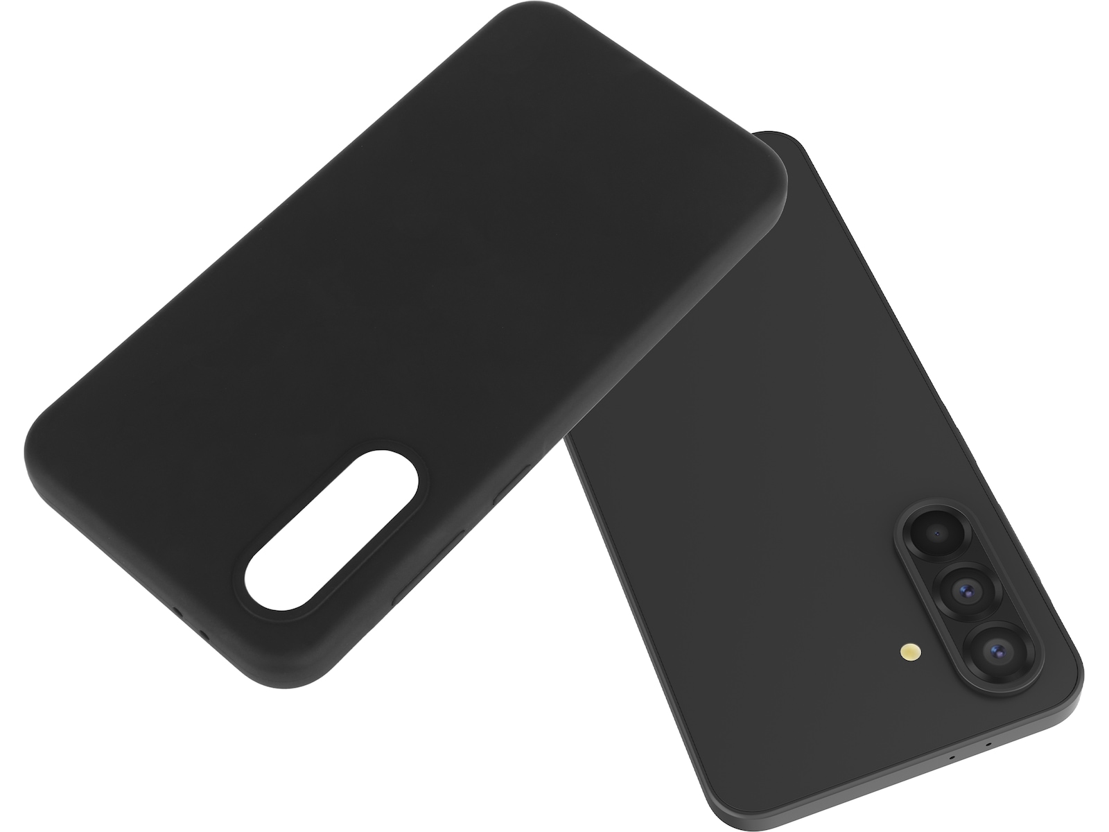 iiglo Galaxy A56 Silikonskal (svart) Skydd
