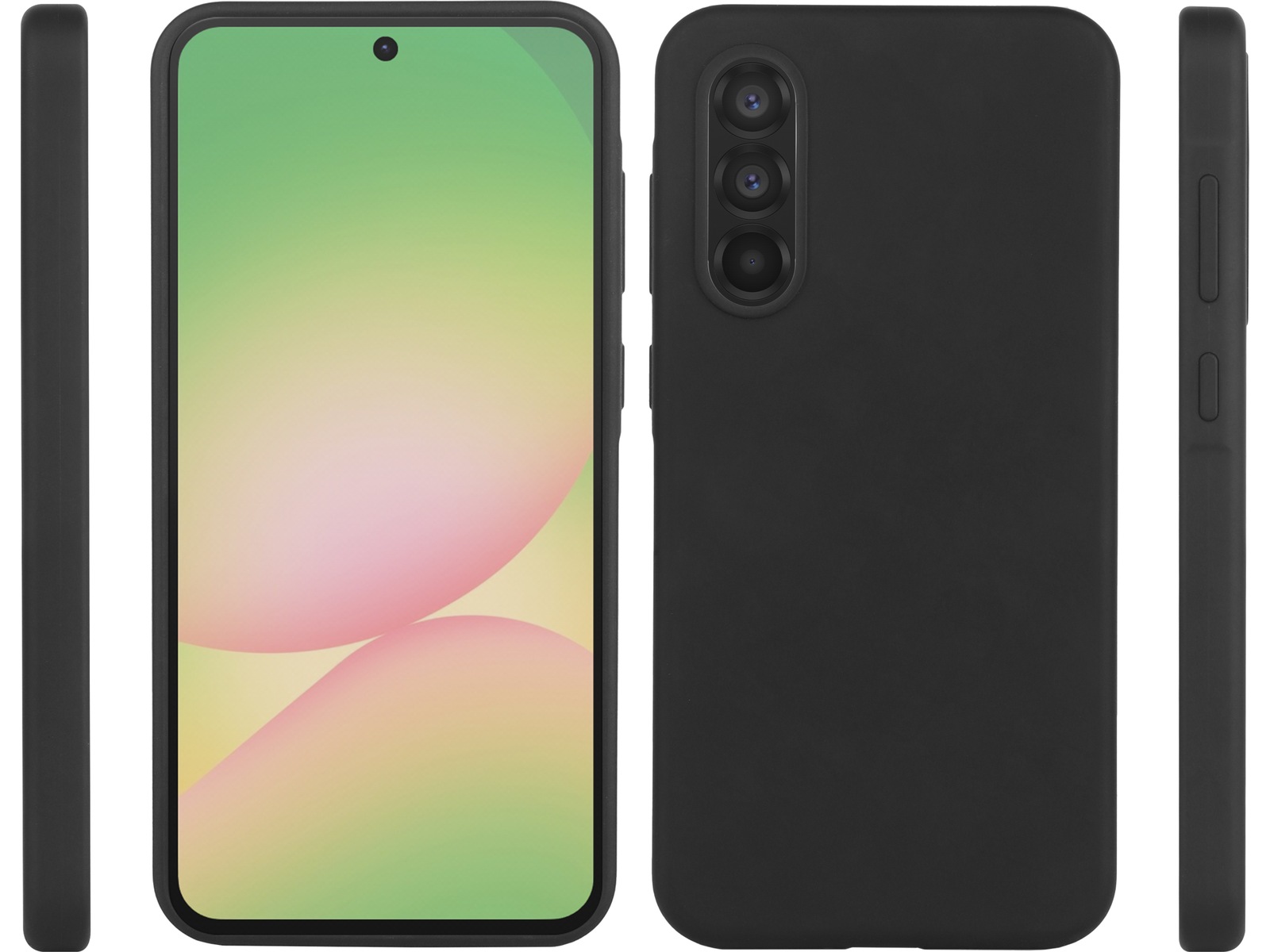 iiglo Galaxy A56 Silikonskal (svart) Skydd