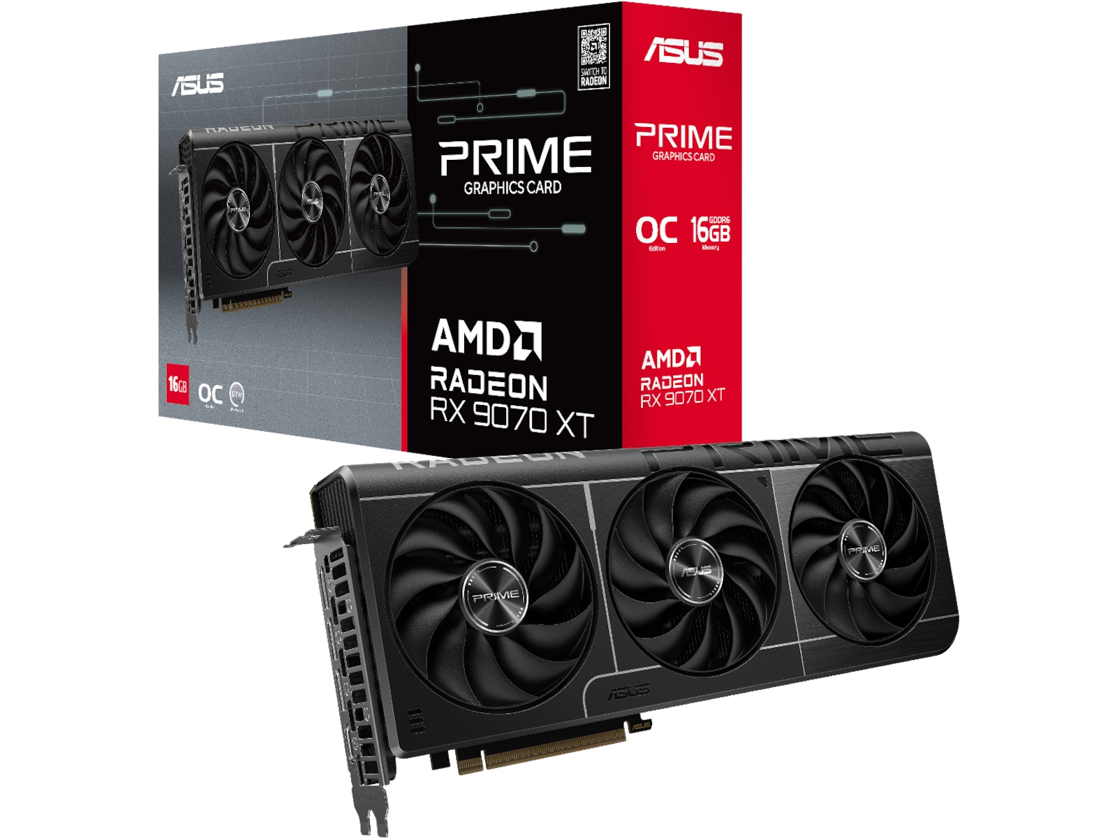 ASUS Prime AMD Radeon RX 9070 XT OC Grafikkort