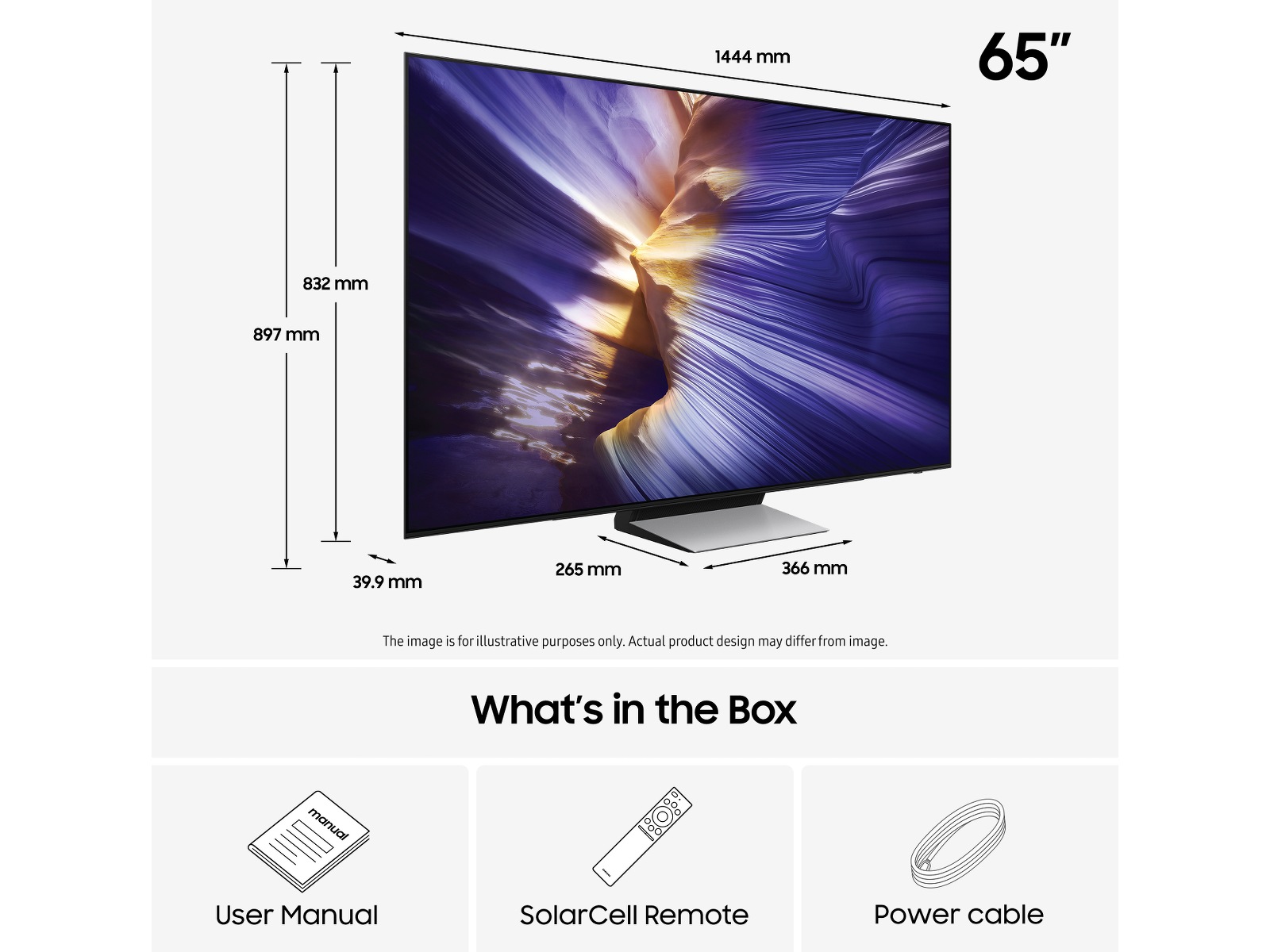 Samsung 65" S90F OLED 4K Smart TV (2025) 60 - 69 tums TV