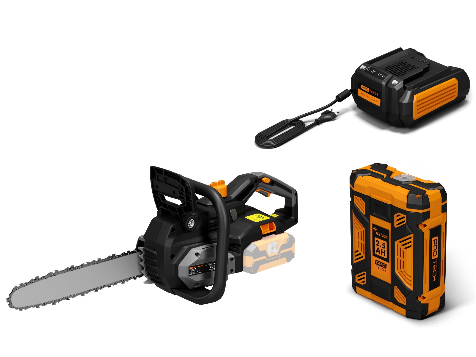 Protech +62 Volt borstfri motorsåg Motorsågar