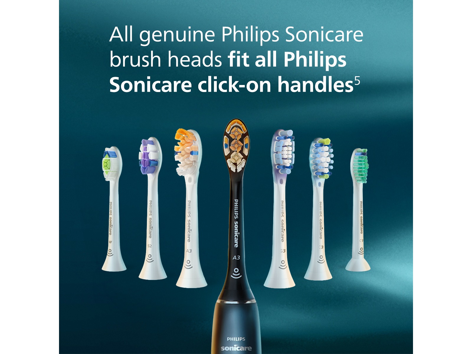 Philips Sonicare A3 Premium All-in-One borsthuvuden (2pack, vit) Tandborsthuvud