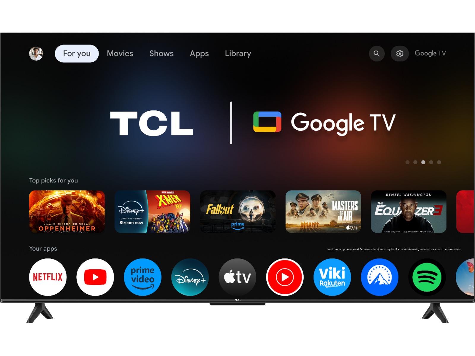 TCL 55" V6C 4K LED Google TV 50 - 59 tums TV
