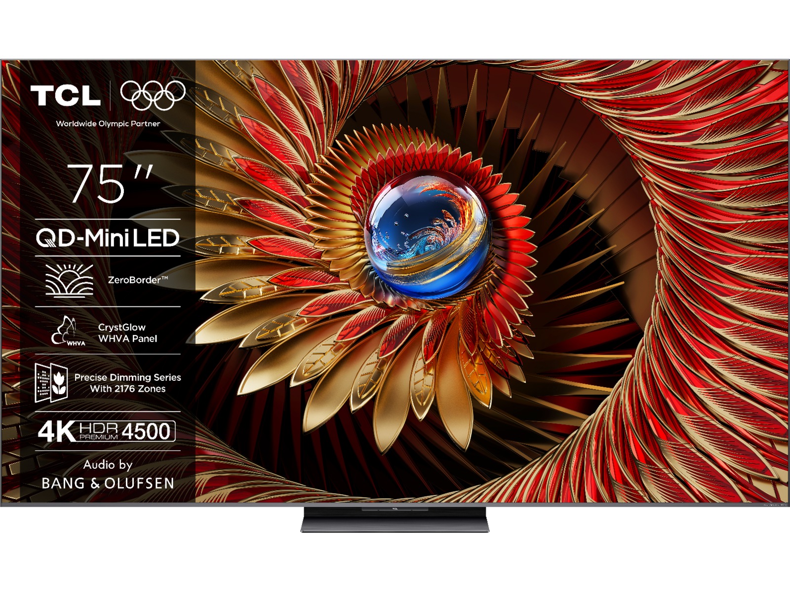 TCL 75" C8K 4K QD-Mini LED Google TV 70 - 79 tums TV