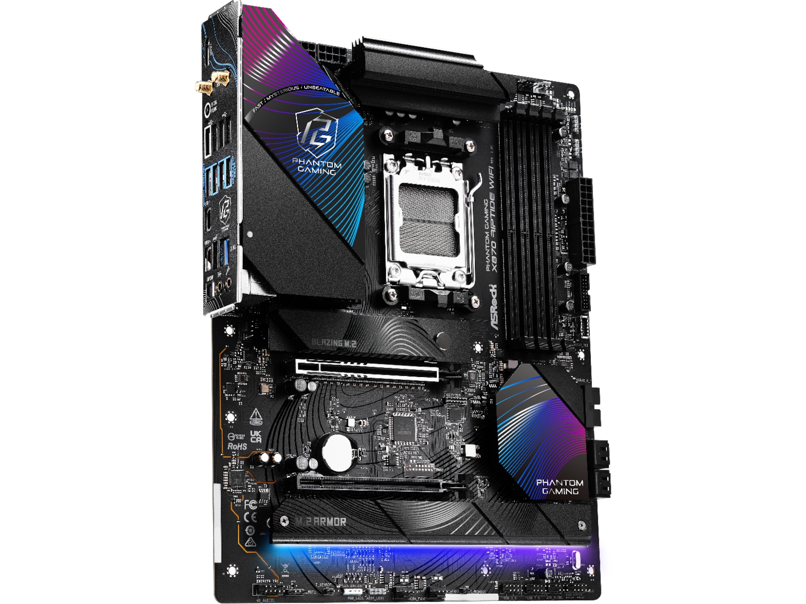 ASRock X870 Phantom Gaming Riptide WiFi Moderkort -B-Grade Demo moderkort